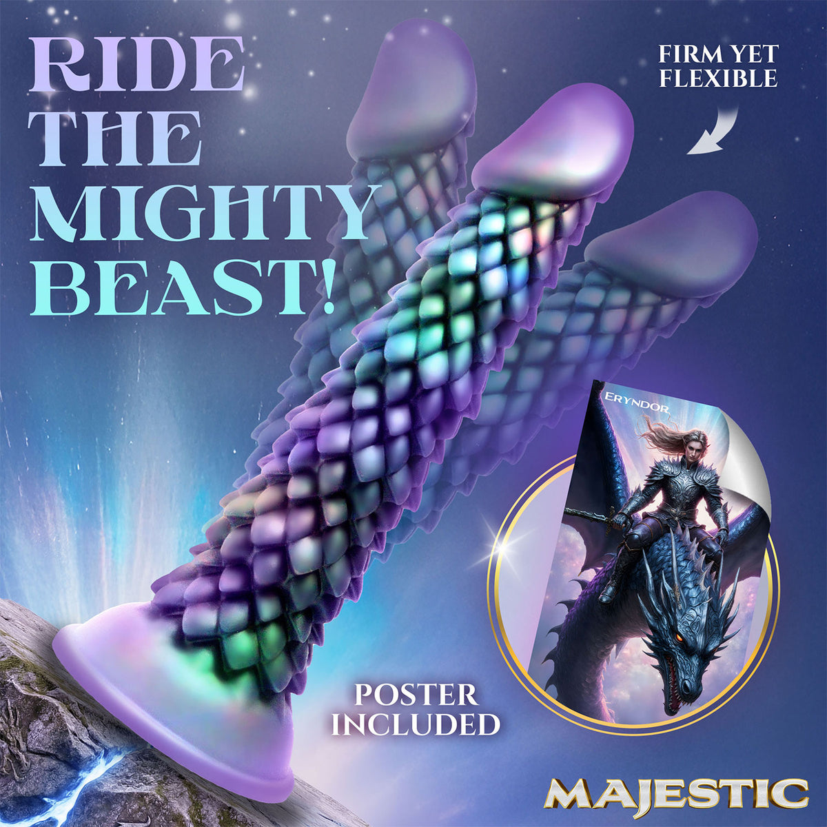 Creature Cocks - Majestic Eryndor 9-inch Silicone Dildo