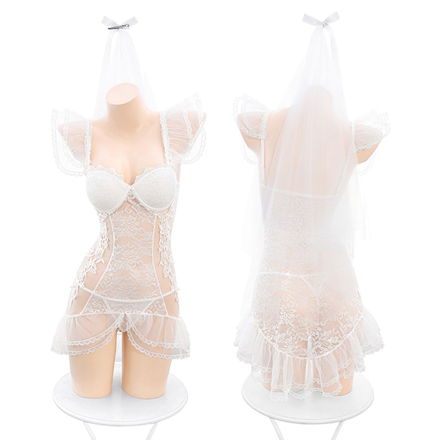 Fee Et Moi - Dreamy Bridal Lace Lingerie Set