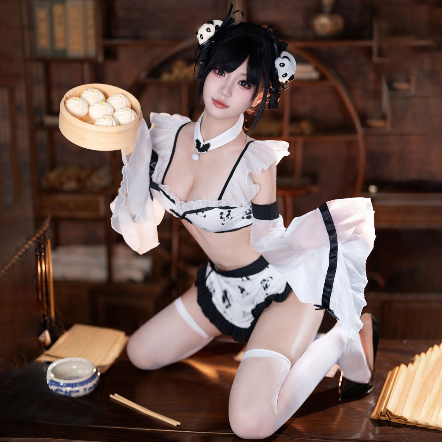Fee Et Moi - Chinese Style Chef Two-Piece Lingerie Set