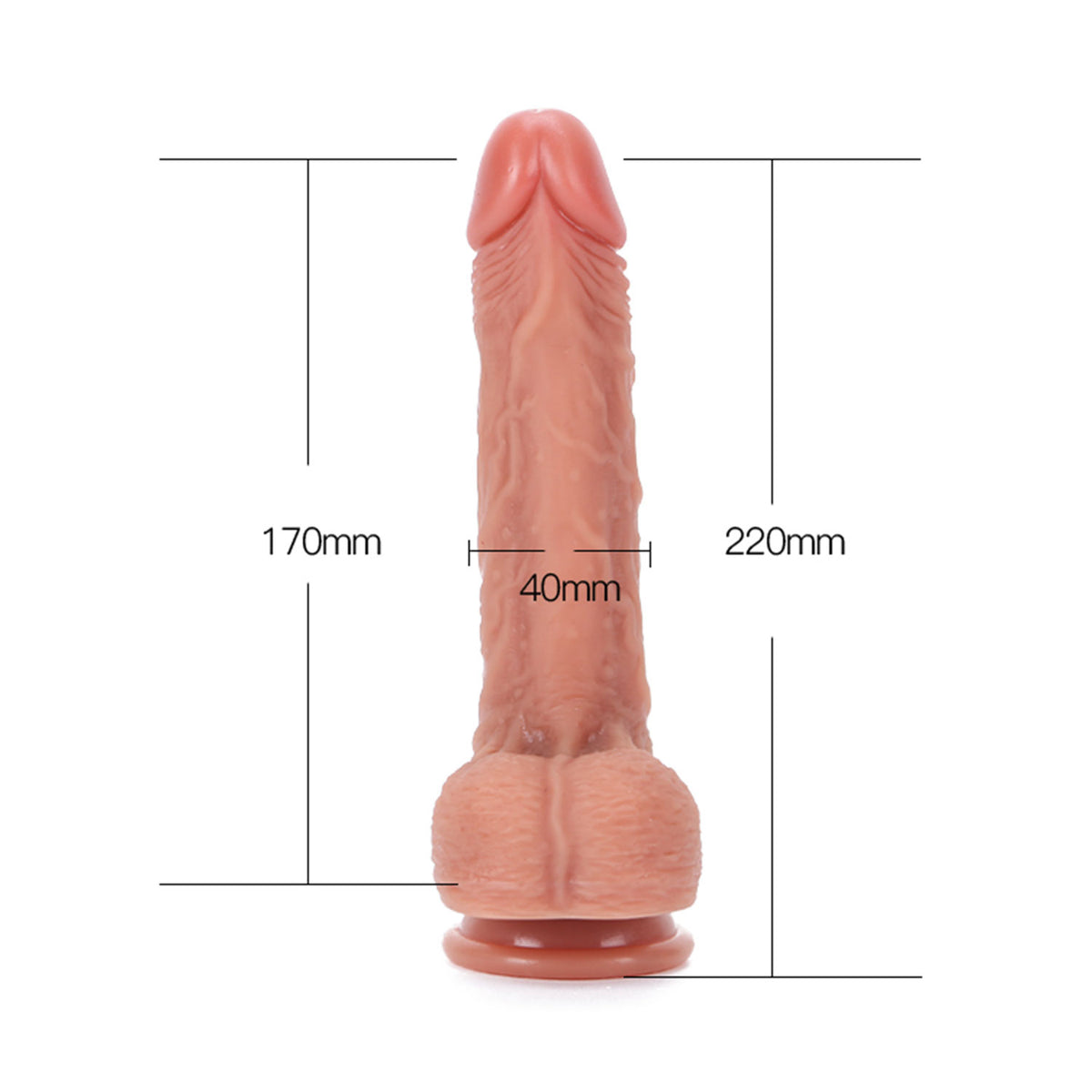 Damn Realistic Cock - 7-inch Bendable Dual Density Silicone Dildo