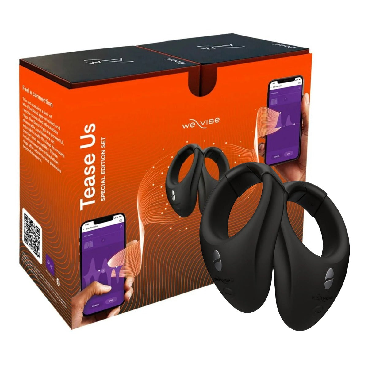 We-Vibe - Tease Us Set Bond + Bond App-Controlled Wearable Cock Ring (Black)
