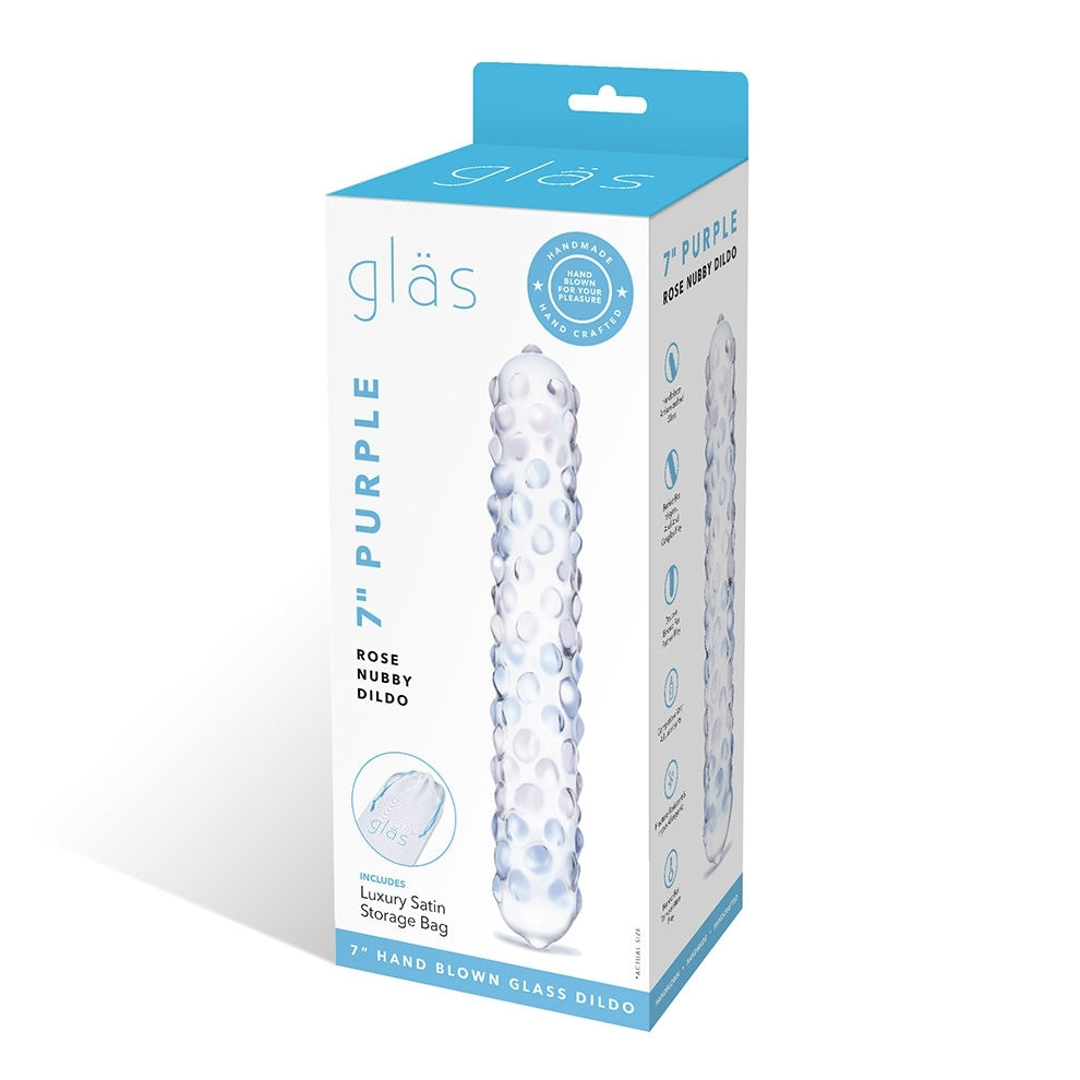 Glas - Rose Nubby Glass Dildo