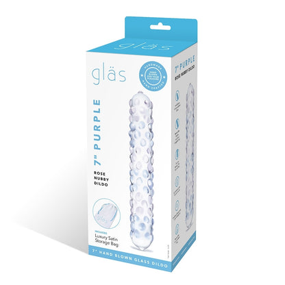 Glas - Rose Nubby Glass Dildo