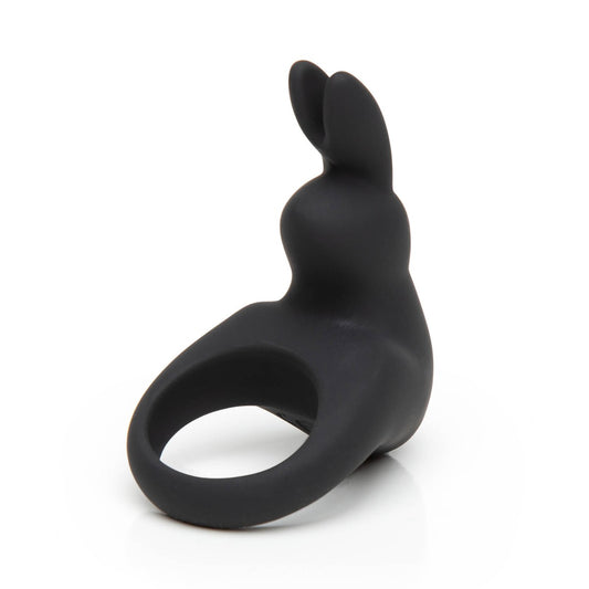 Happy Rabbit - Rechargeable Silicone Cock Ring with Vibrating Rabbit Black