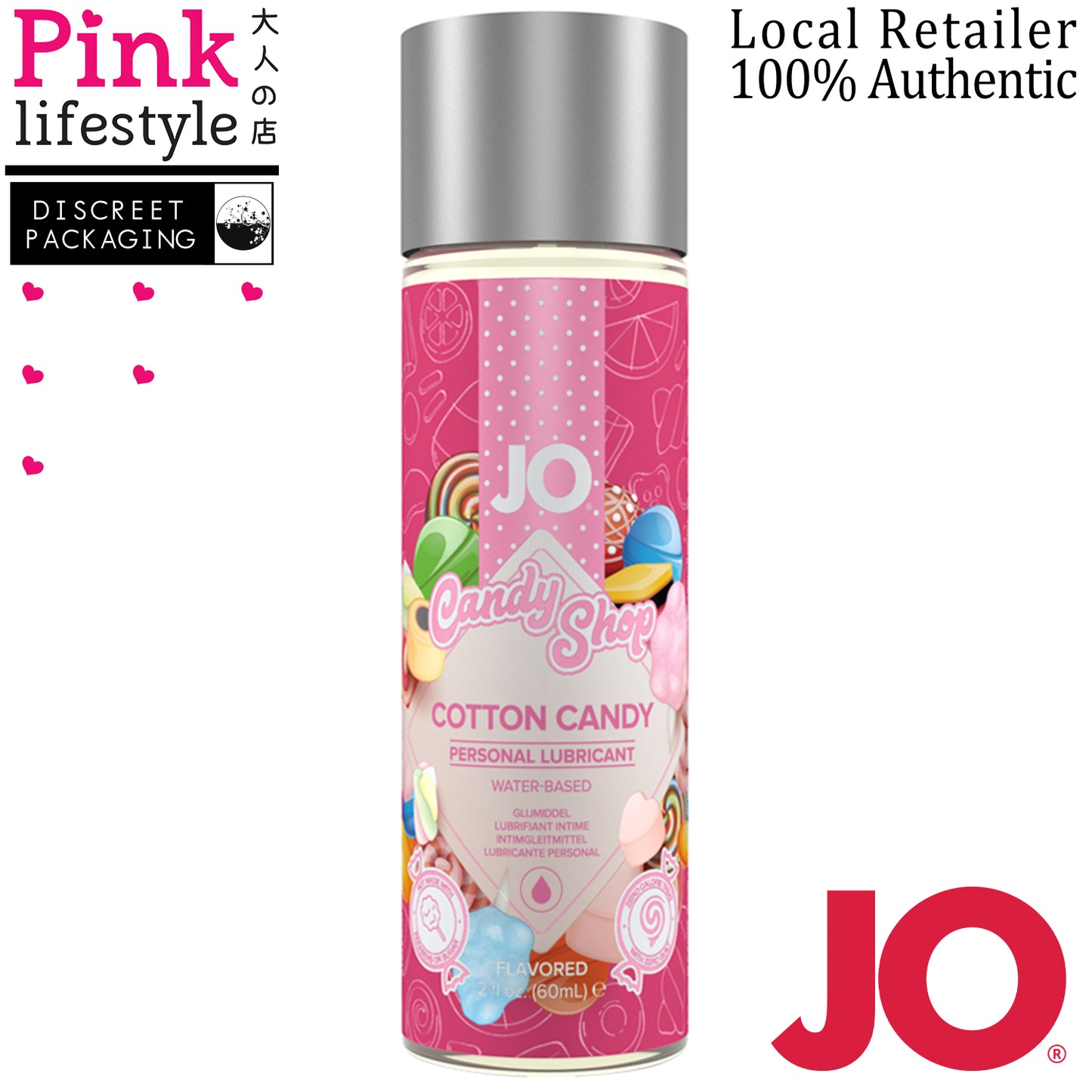 System Jo - Candy Shop H2O Cotton Candy Edible Water Based Lubricant 60ml