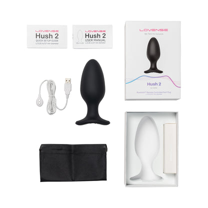 Lovense - Hush 2 (2.25 in) Bluetooth Remote-Controlled Wearable Butt Plug