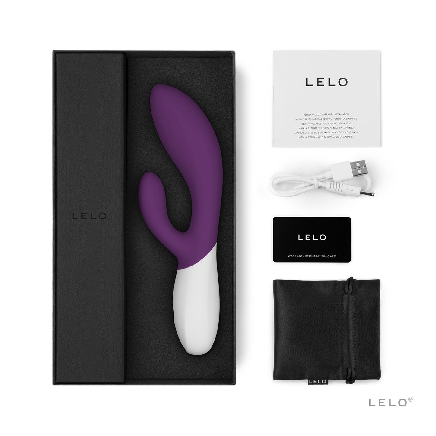 Lelo - Ina Wave 2  Rabbit Vibrator (Plum)