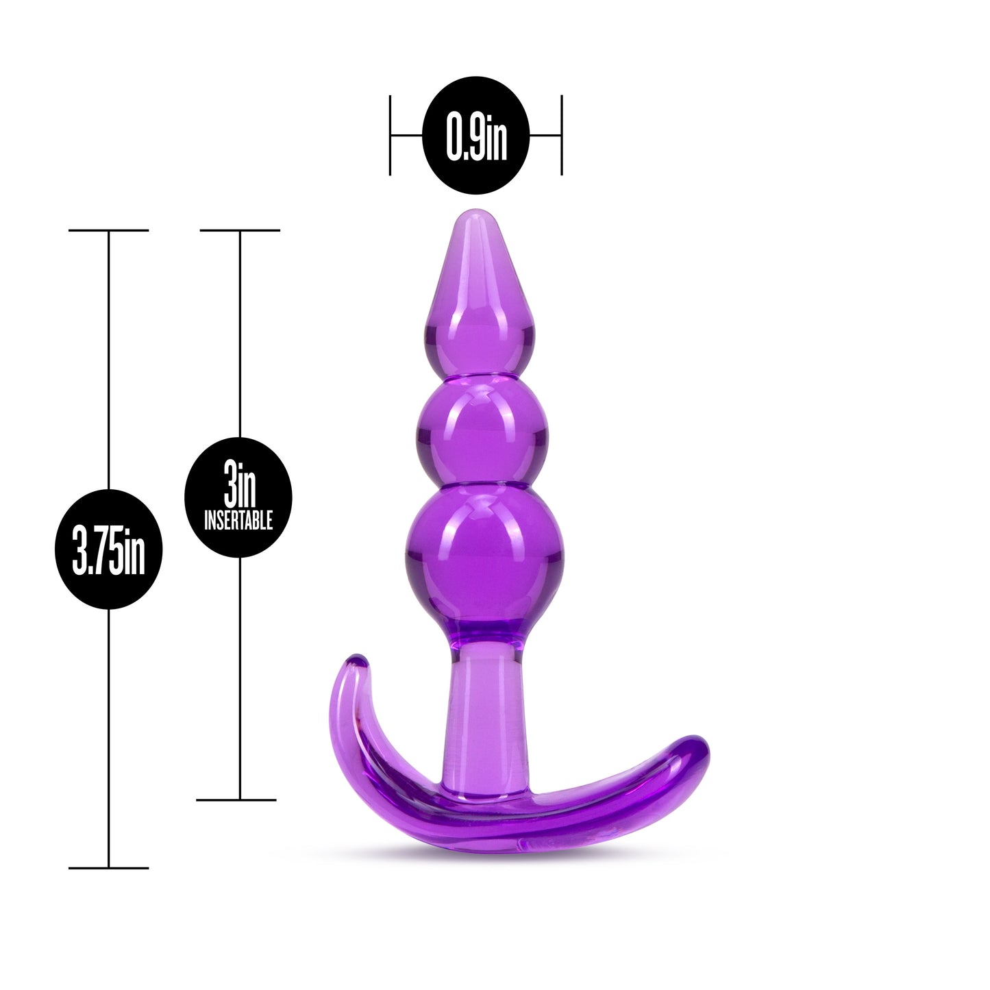 B Yours - Triple Bead Anal Plug Purple