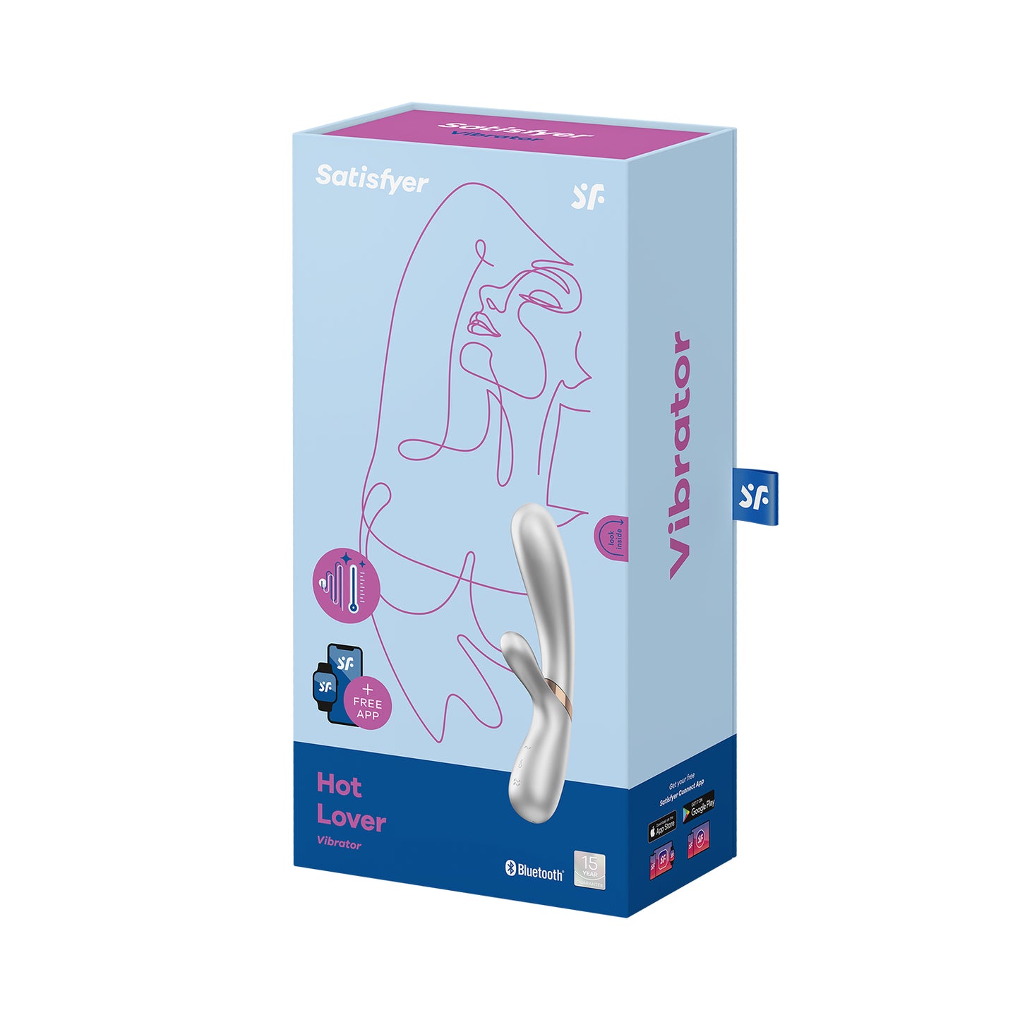 Satisfyer - Hot Lover App-Controlled Warming Rabbit Vibrator Nude