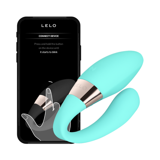 Lelo - Tiani Harmony Dual Action App Controlled Couple Vibrator (Aqua) (Free Massage Candle)