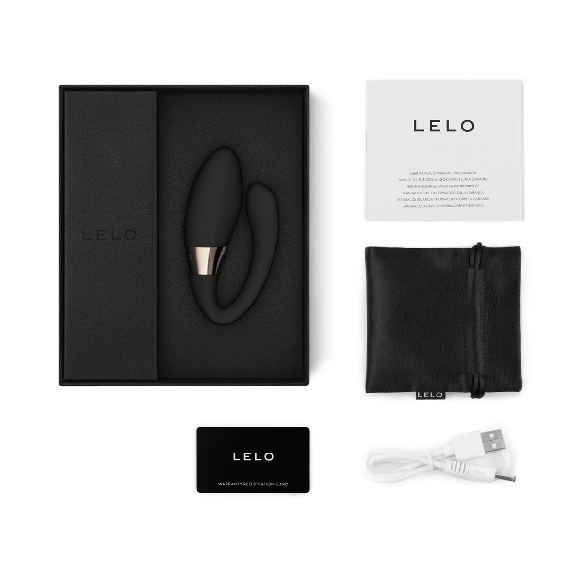 Lelo - Tiani Harmony Dual Action App Controlled Couple Vibrator (Black) (Free Massage Candle)