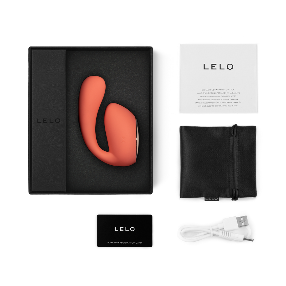 Lelo - Ida Wave App Controlled Dual Stimulation Massager (Coral Red)