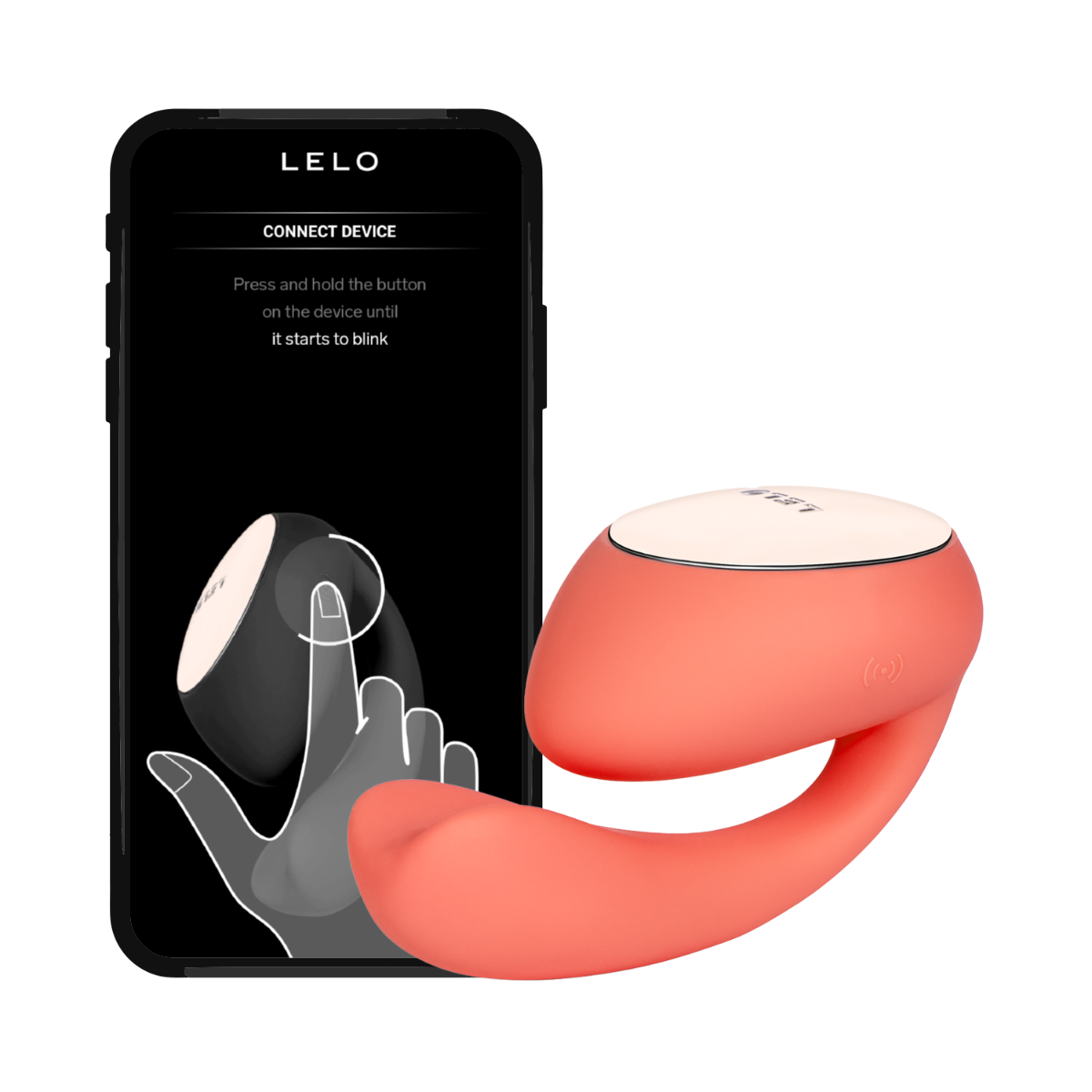 Lelo - Ida Wave App Controlled Dual Stimulation Massager (Coral Red)