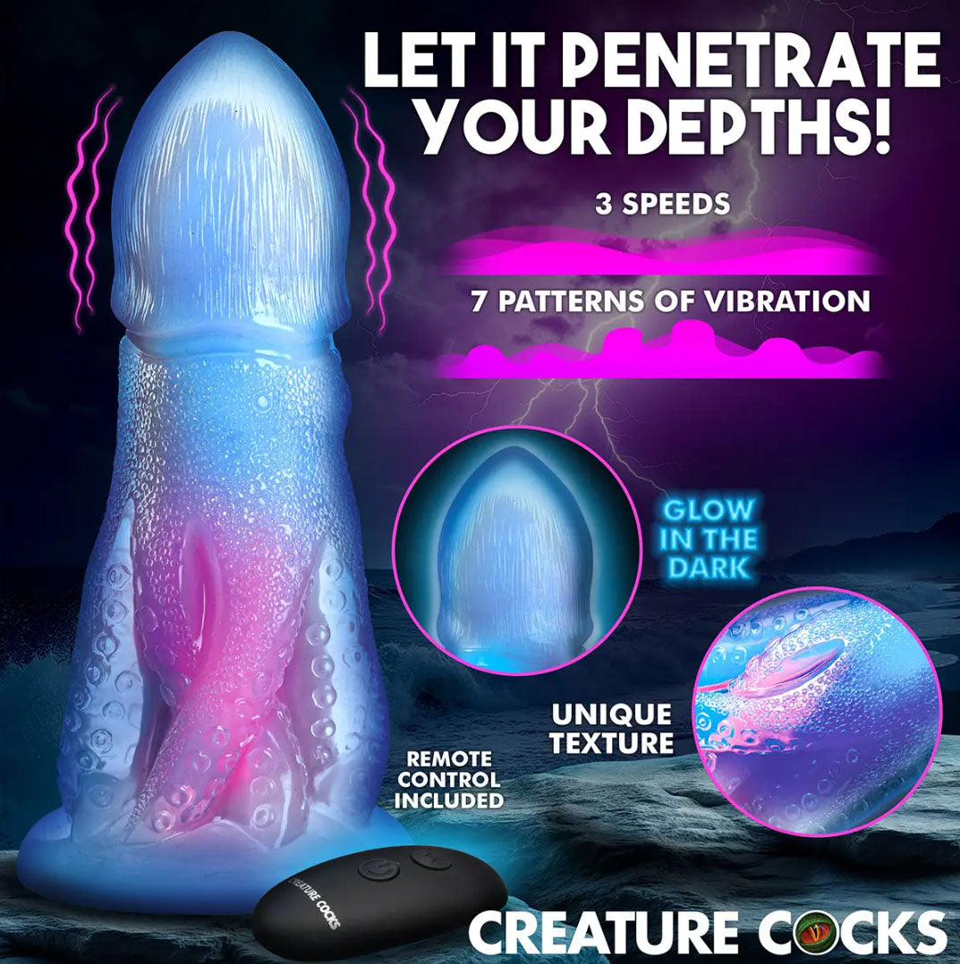 Creature Cocks - Cocktopus 8.2-inch Glow Dildo with Remote