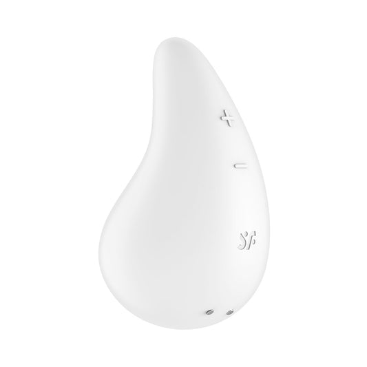 Satisfyer - Penggetar Klitoris Lay-On Dew Drop Putih