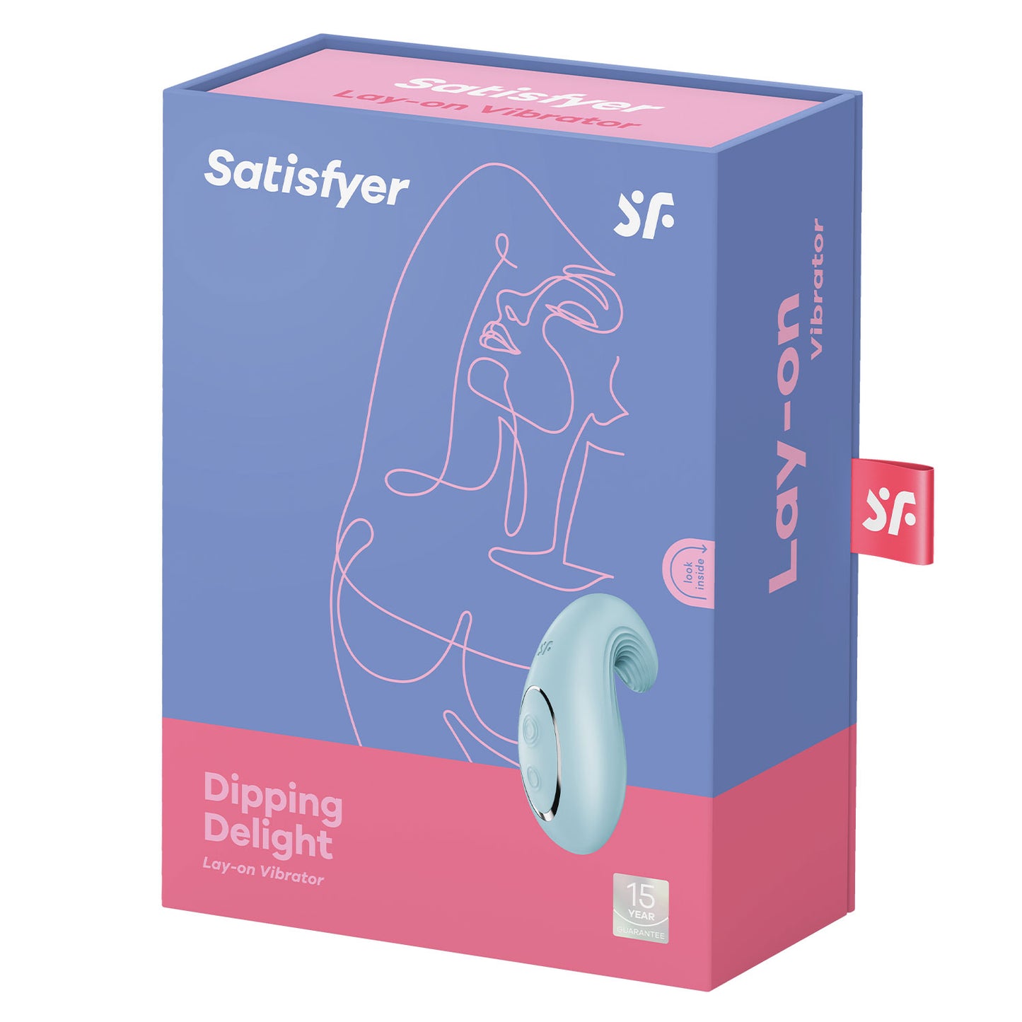 Satisfyer - Dipping Delight Clitoral Lay-on Vibrator Light Blue