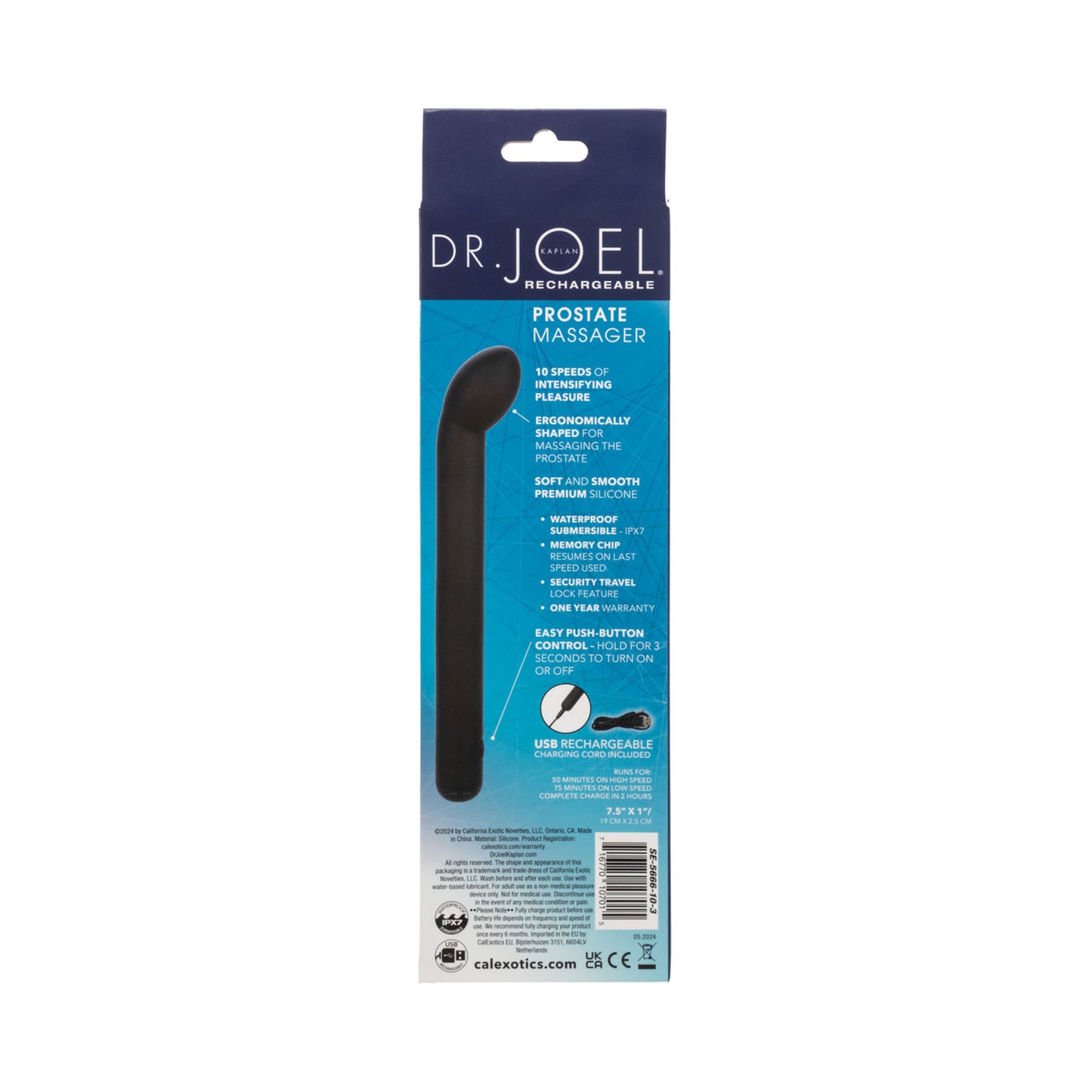Dr. Joel Kaplan - Rechargeable Prostate Massager Black