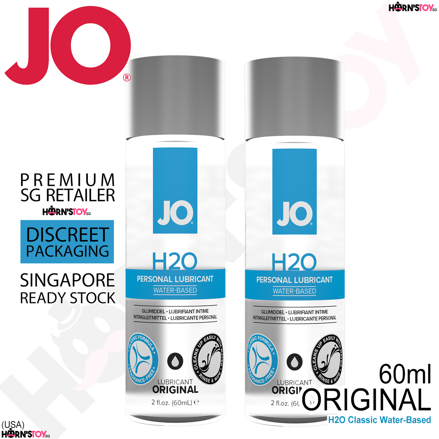 System JO - H2O Original Water Based Lubricant 60ml