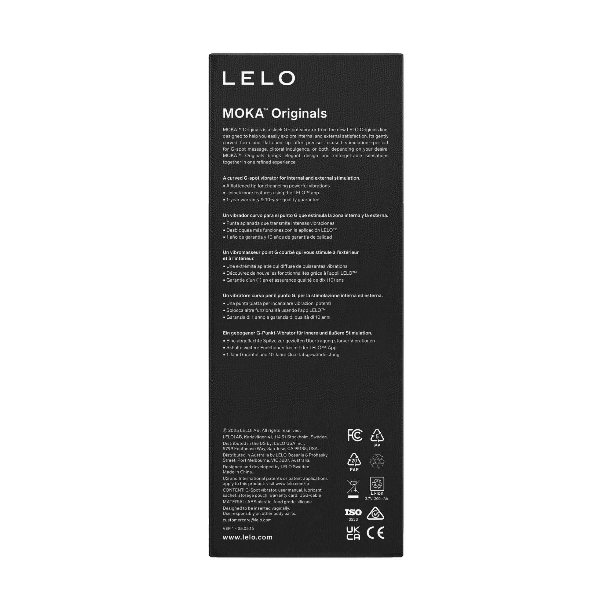 LELO Moka Originals App-Controlled G-Spot Vibrator