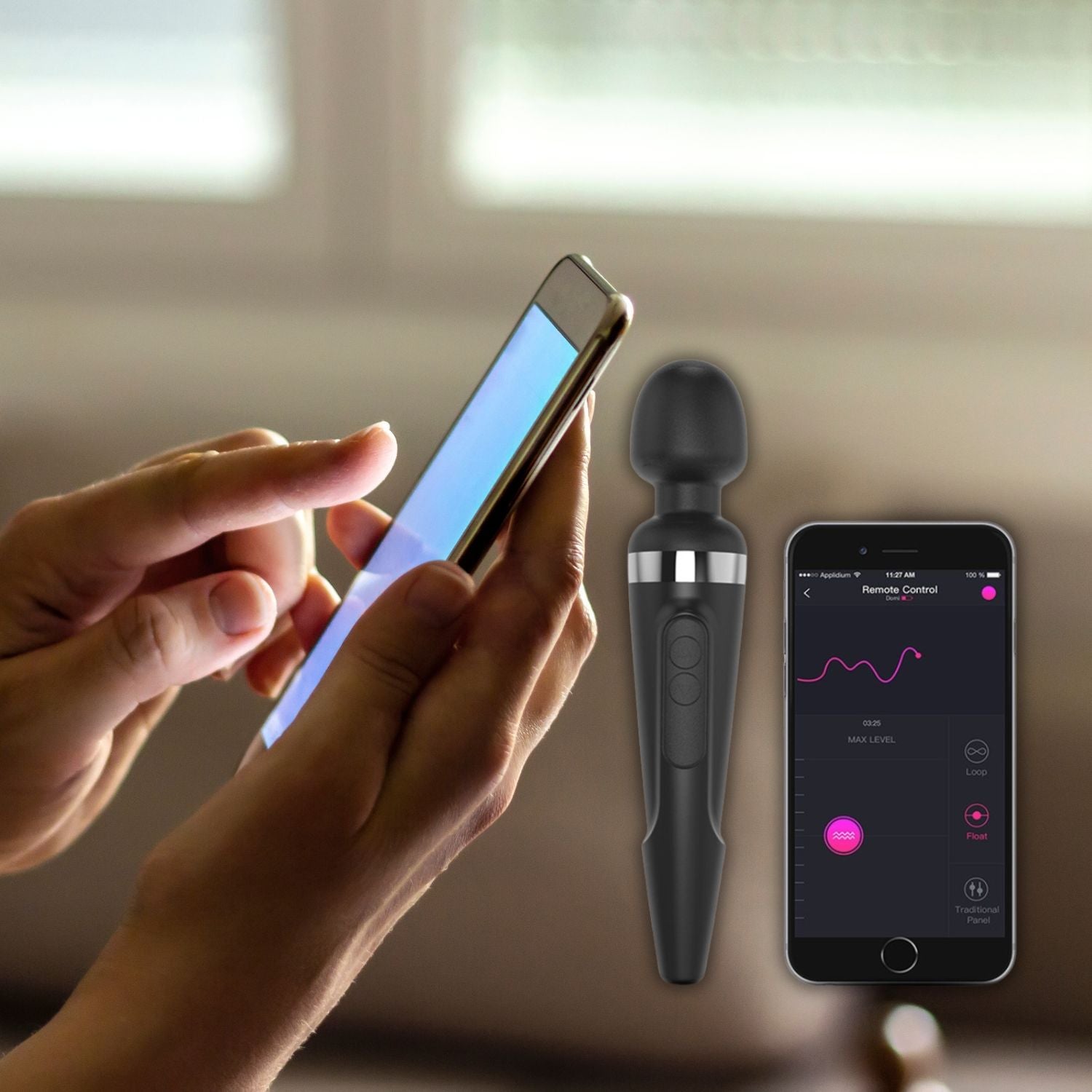 Travel-friendly app-controlled wand massager – Lovense Domi 2