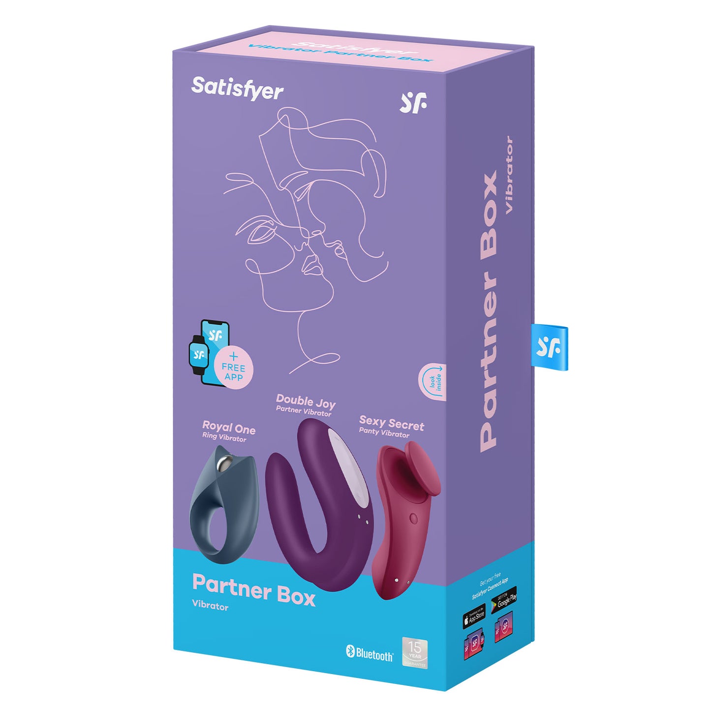 Satisfyer - Partner Box 3 Double Joy, Sexy Secret, Royal One App-Controlled Vibrator