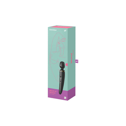 Satisfyer - Wand-er Woman Wand Bergetar Boleh Cas Hitam