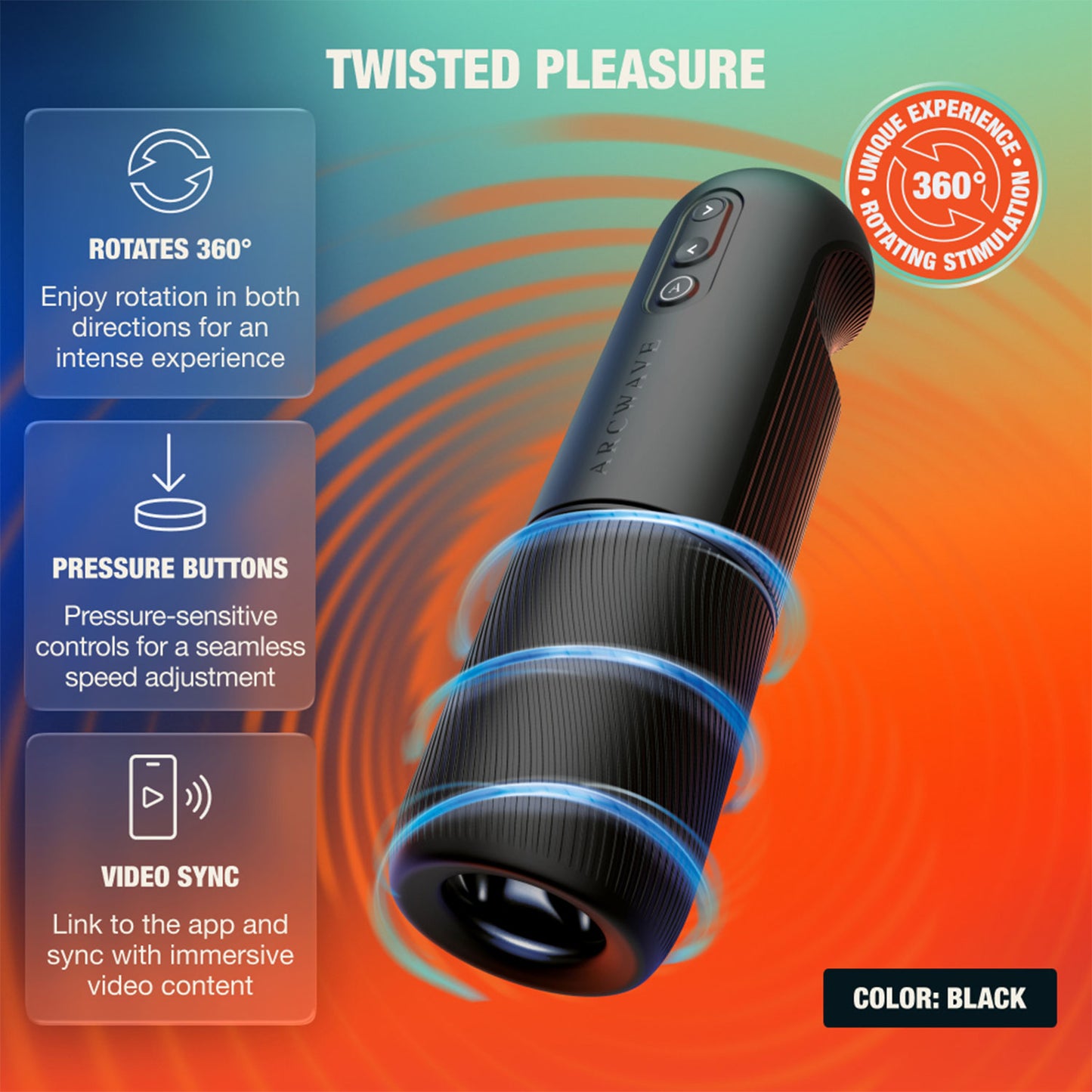 Arcwave - Orbit App - Controlled Rotating Male Stroker