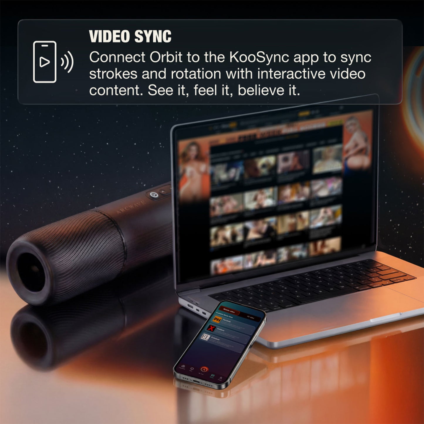 Arcwave - Orbit App - Controlled Rotating Male Stroker