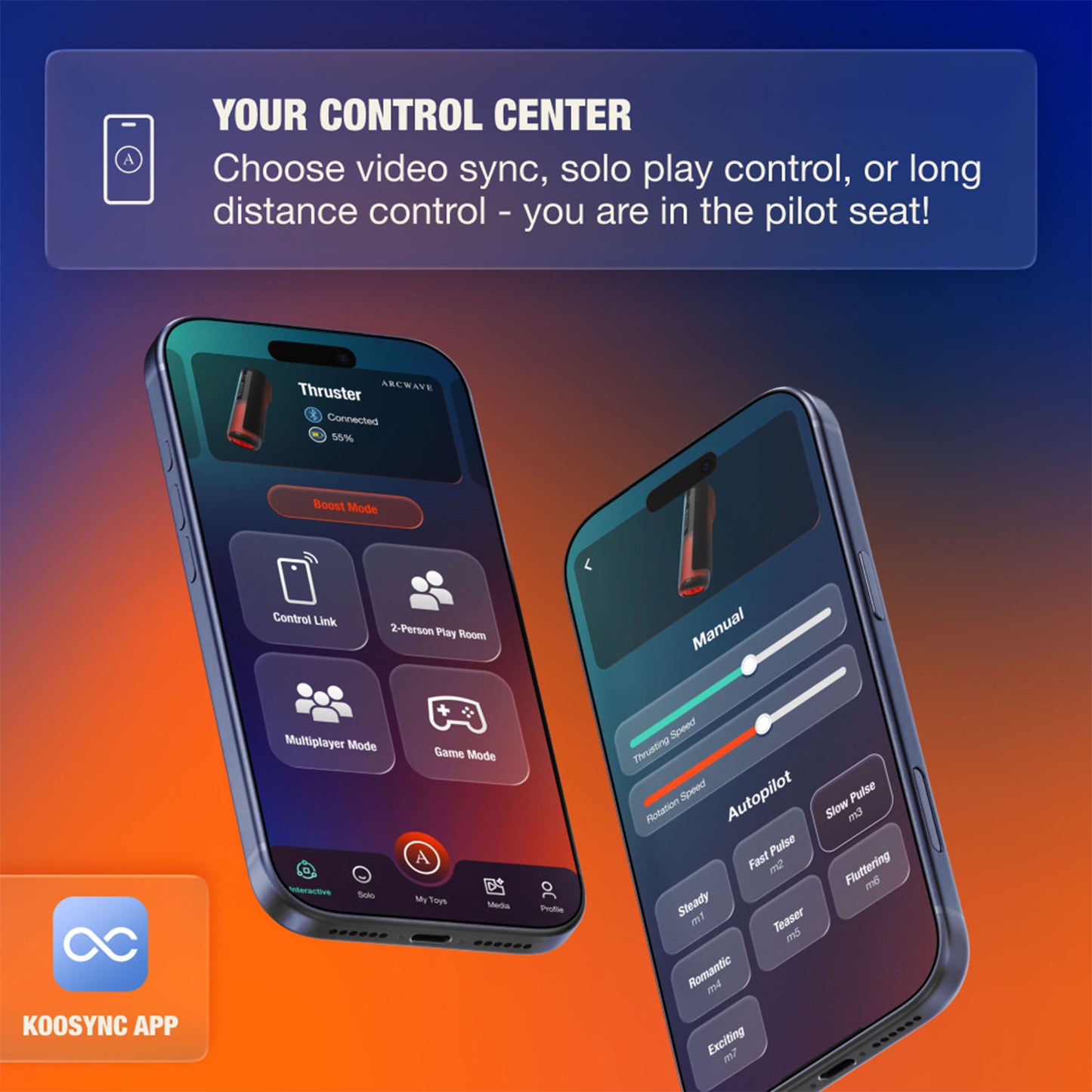 Arcwave - Thruster App-Controlled Thrusting and Rotating Male Stroker