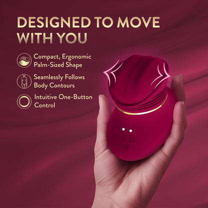 Blush - Riana Silicone Clitoral Stimulator AutoRub Technology Mulberry Wine