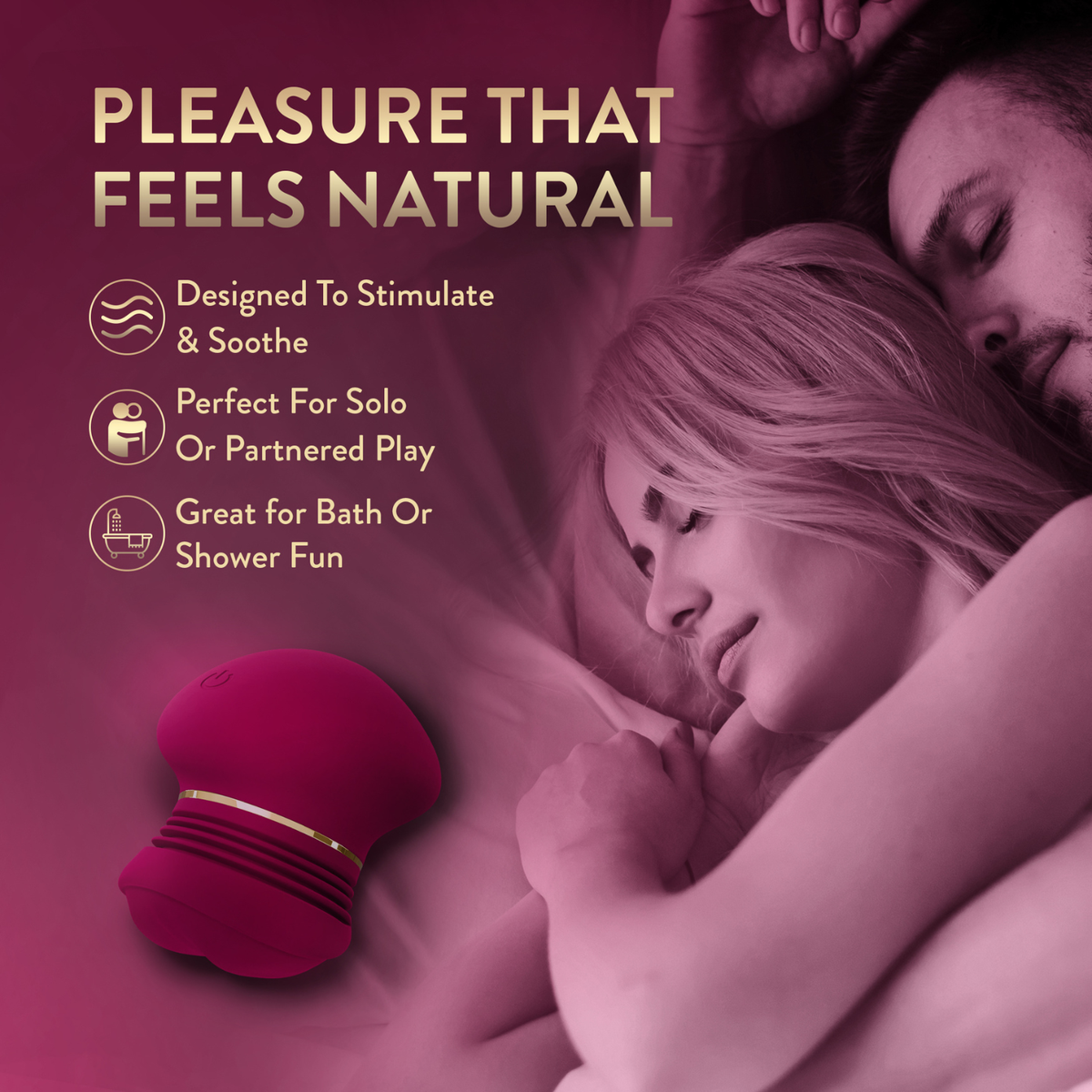 Blush - Riana Silicone Clitoral Stimulator AutoRub Technology Mulberry Wine
