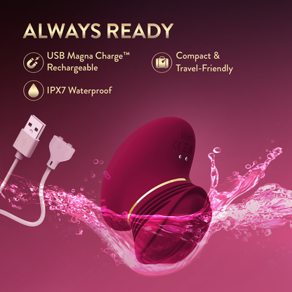 Blush - Riana Silicone Clitoral Stimulator AutoRub Technology Mulberry Wine
