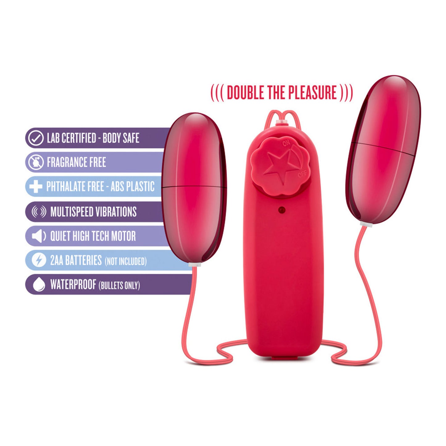B Yours - Double Pop Eggs Vibrator with Controller