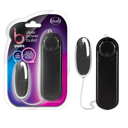 B Yours - Silver Power Bullet Vibrator with Controller