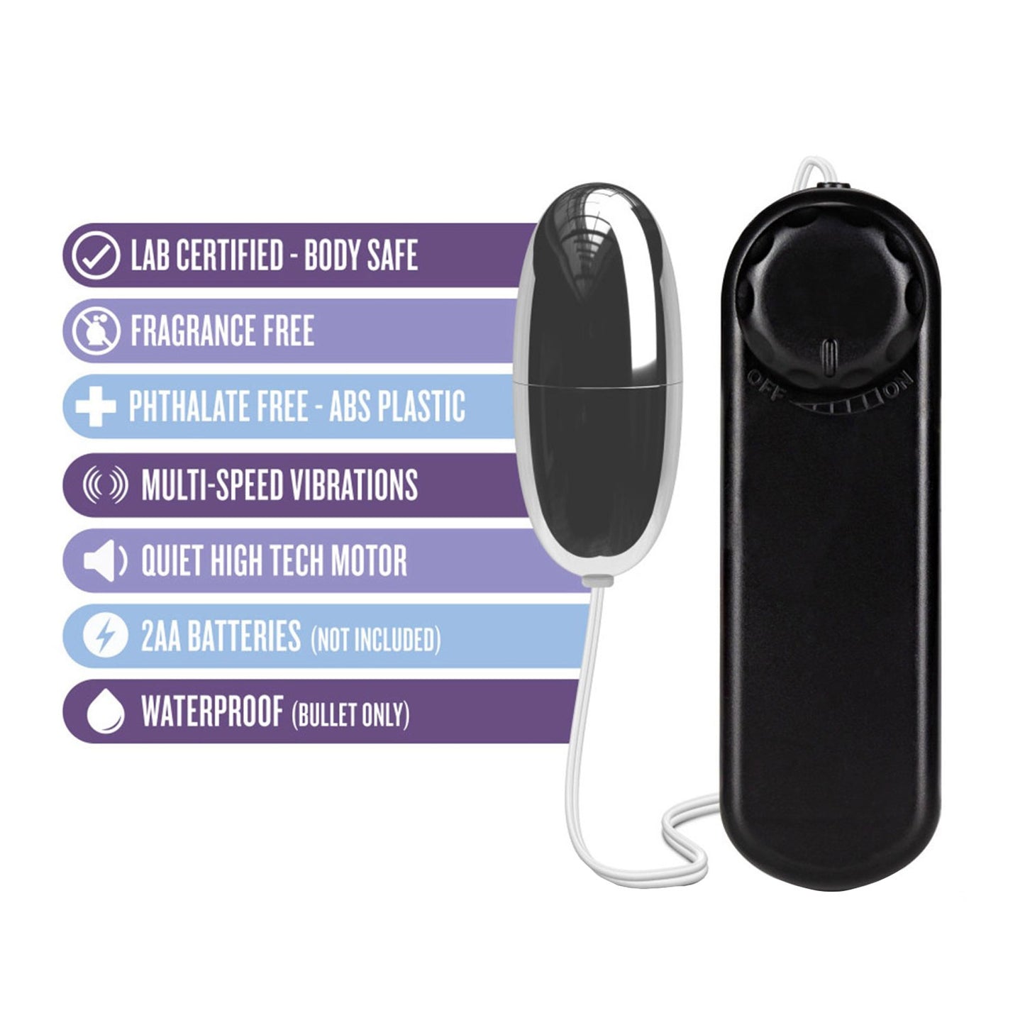 B Yours - Silver Power Bullet Vibrator with Controller