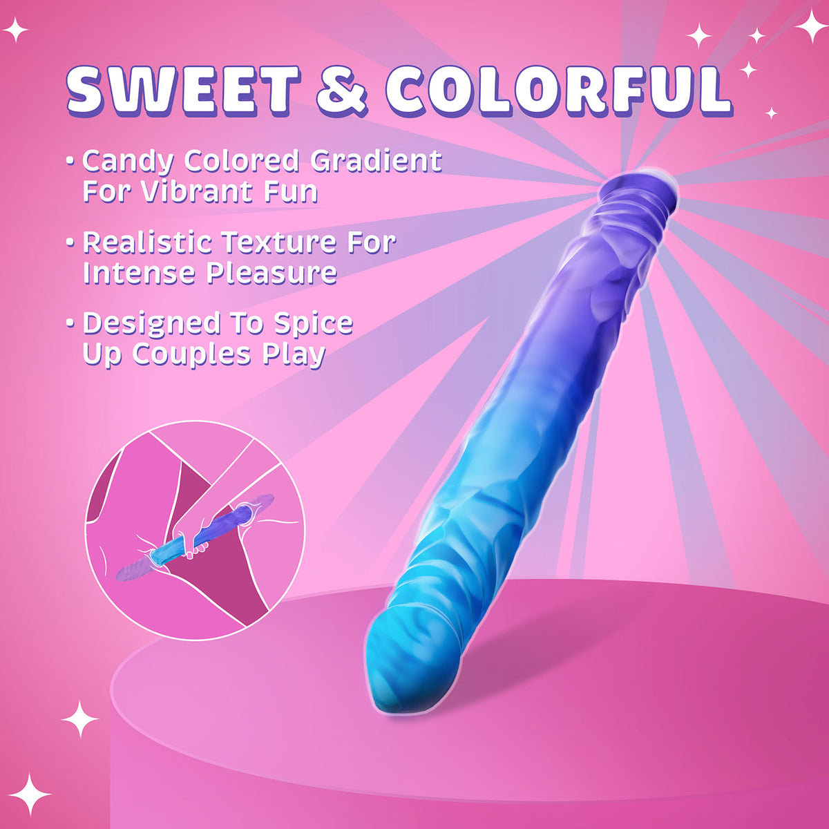 B Yours - Sugar Stud 14-inch Double-ended Dildo