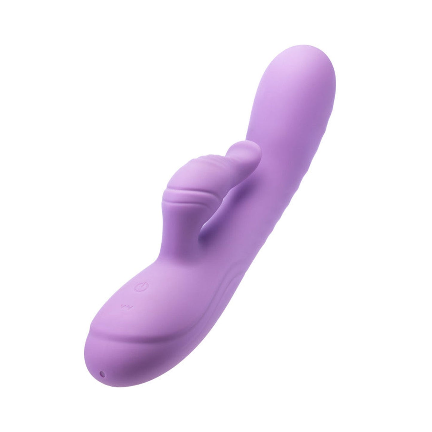 Blush - Evelyn 8 Inch Rechargeable Silicone Dual Rabbit Vibrator Purple