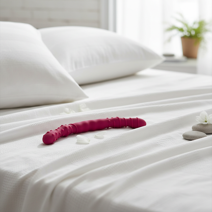 Close-up on white bedding