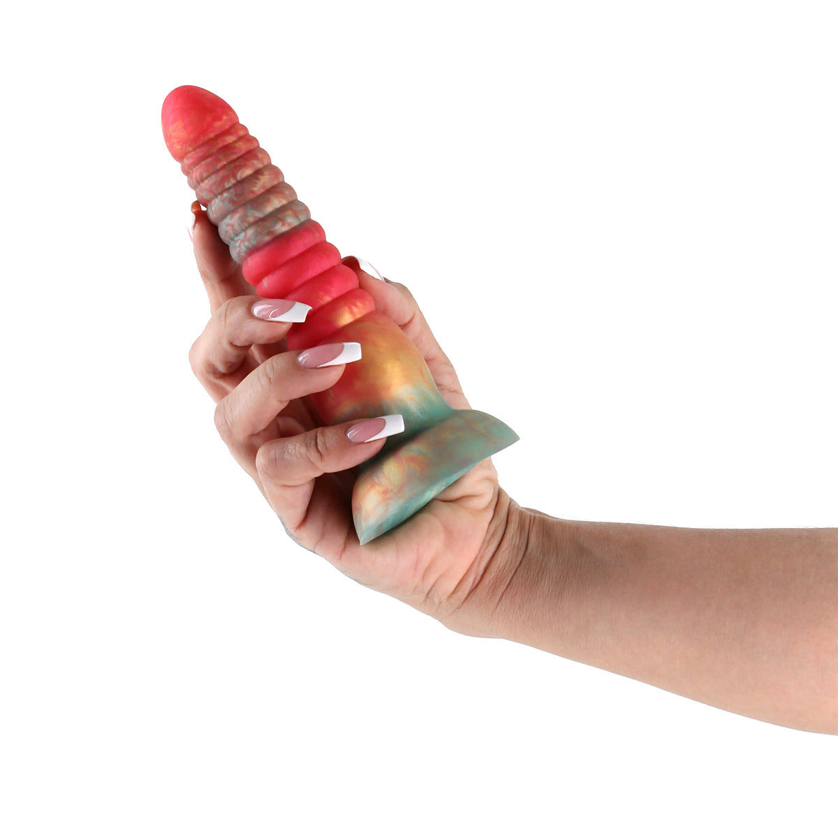 Colours Stacked 6-Inch Silicone Dildo (Red Gold)
