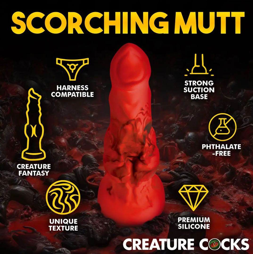 Creature Cocks – Fire Hound 6.75” Silicone Dildo