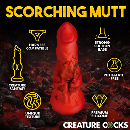 Creature Cocks – Fire Hound 6.75” Silicone Dildo