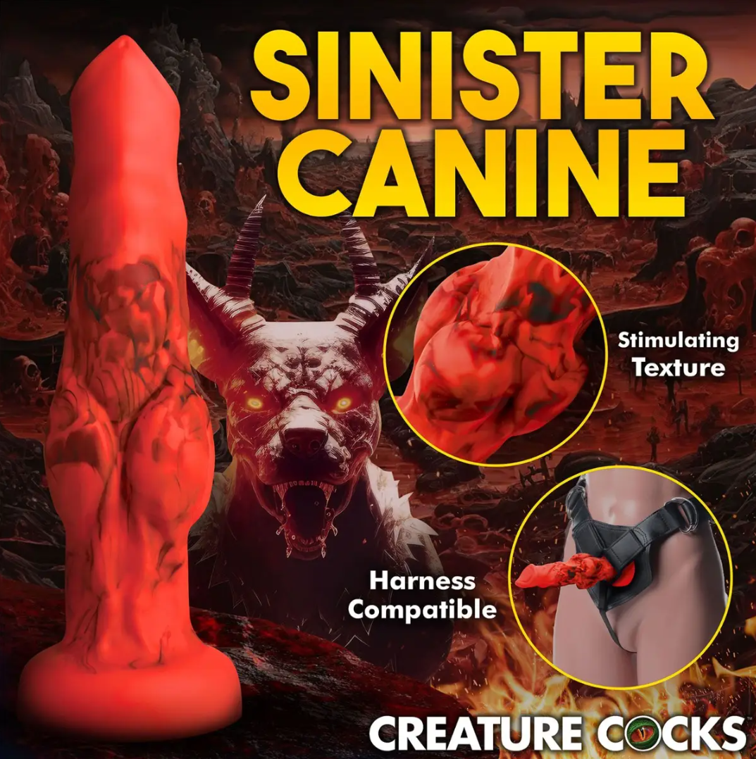 Creature Cocks – Fire Hound 6.75” Silicone Dildo