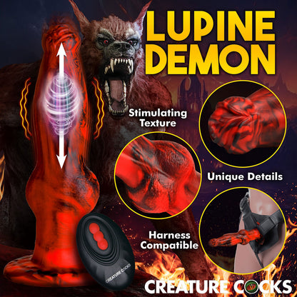 Creature Cocks - Hell-Wolf Thrusting and Vibrating 8.7-inch Rechargeable Silicone Dildo with Remote Control