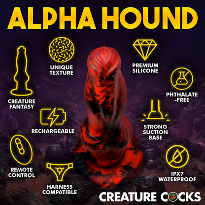 Creature Cocks - Hell-Wolf Thrusting and Vibrating 8.7-inch Rechargeable Silicone Dildo with Remote Control