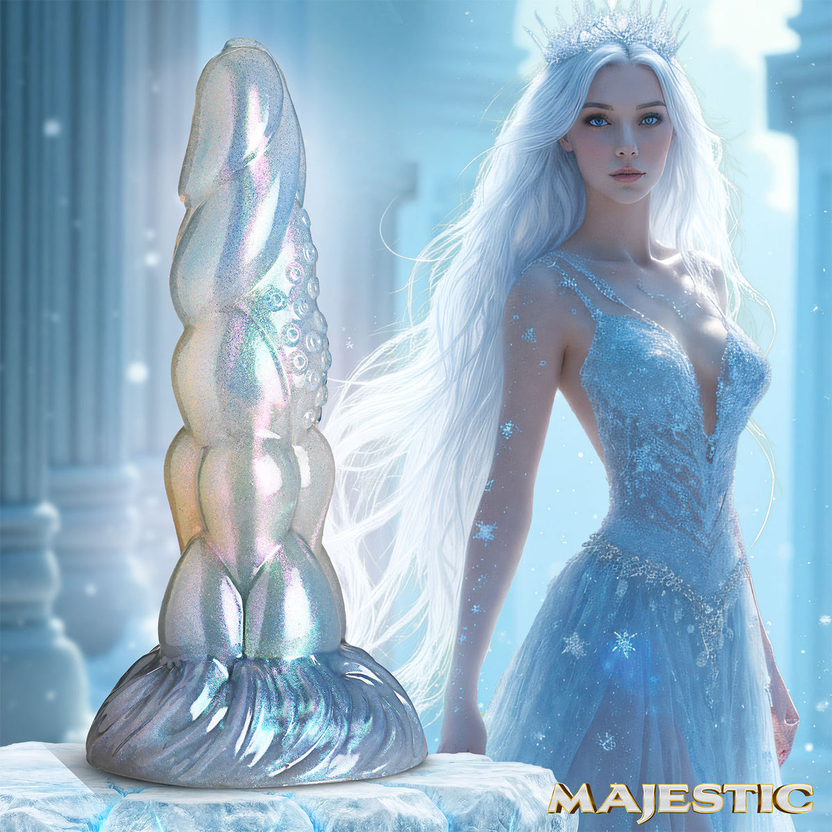 Creature Cocks - Majestic Crysta 8-inch Silicone Dildo