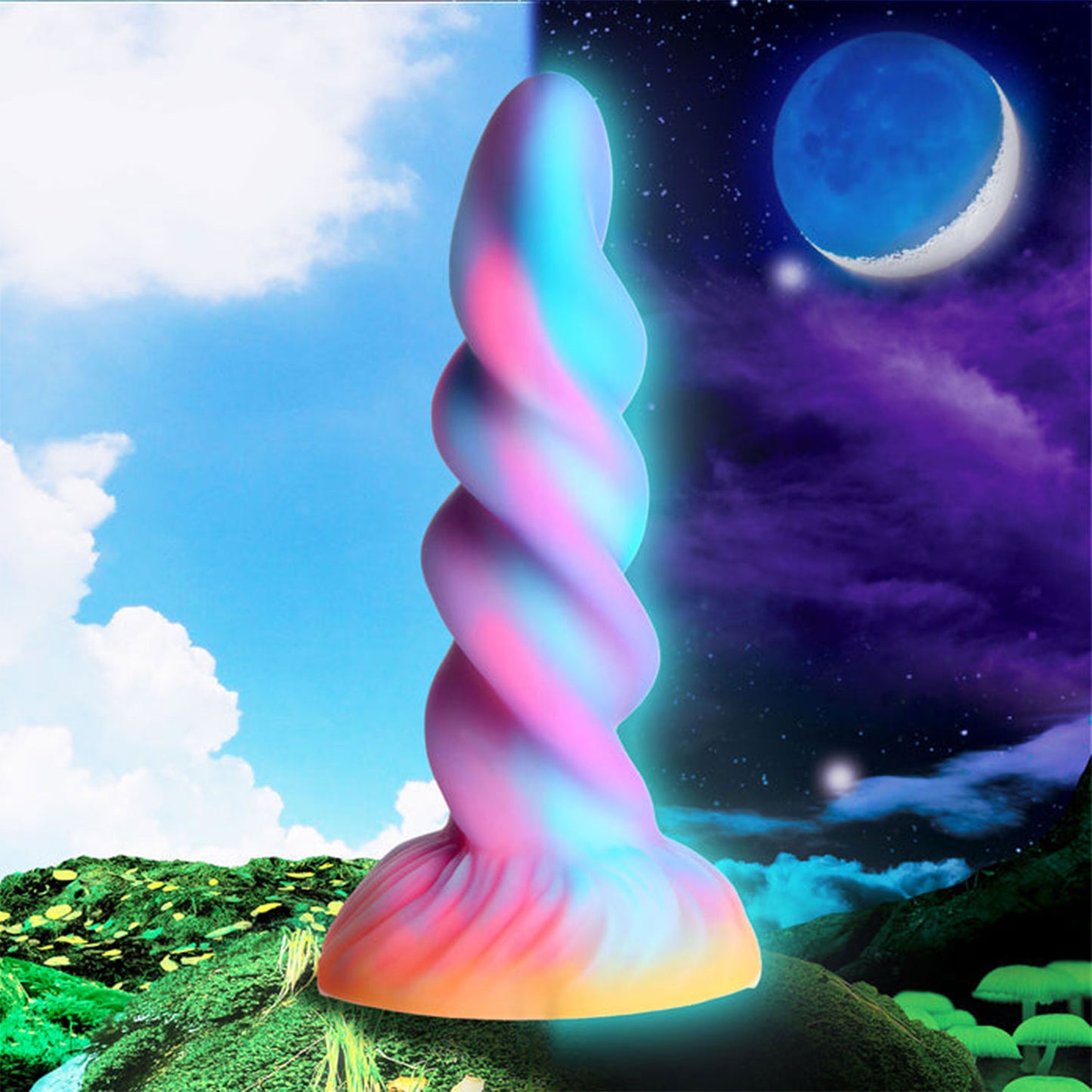 Creature Cocks - Moon Rider Unicorn Glow in the Dark Suction Cup Dildo