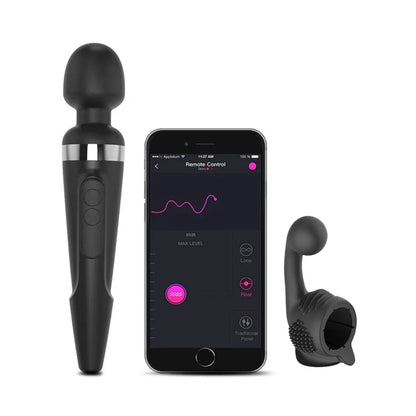 Lovense - Domi Wand 2 App Controlled Super Powerful Mini Wand and Attachment Bundle (Male + Female)