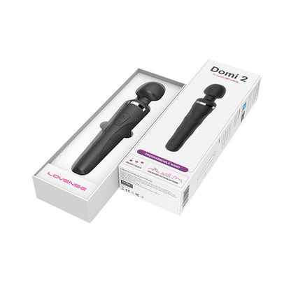 Lovense - Domi Wand 2 App Controlled Super Powerful Mini Wand and Attachment Bundle (Male + Female)