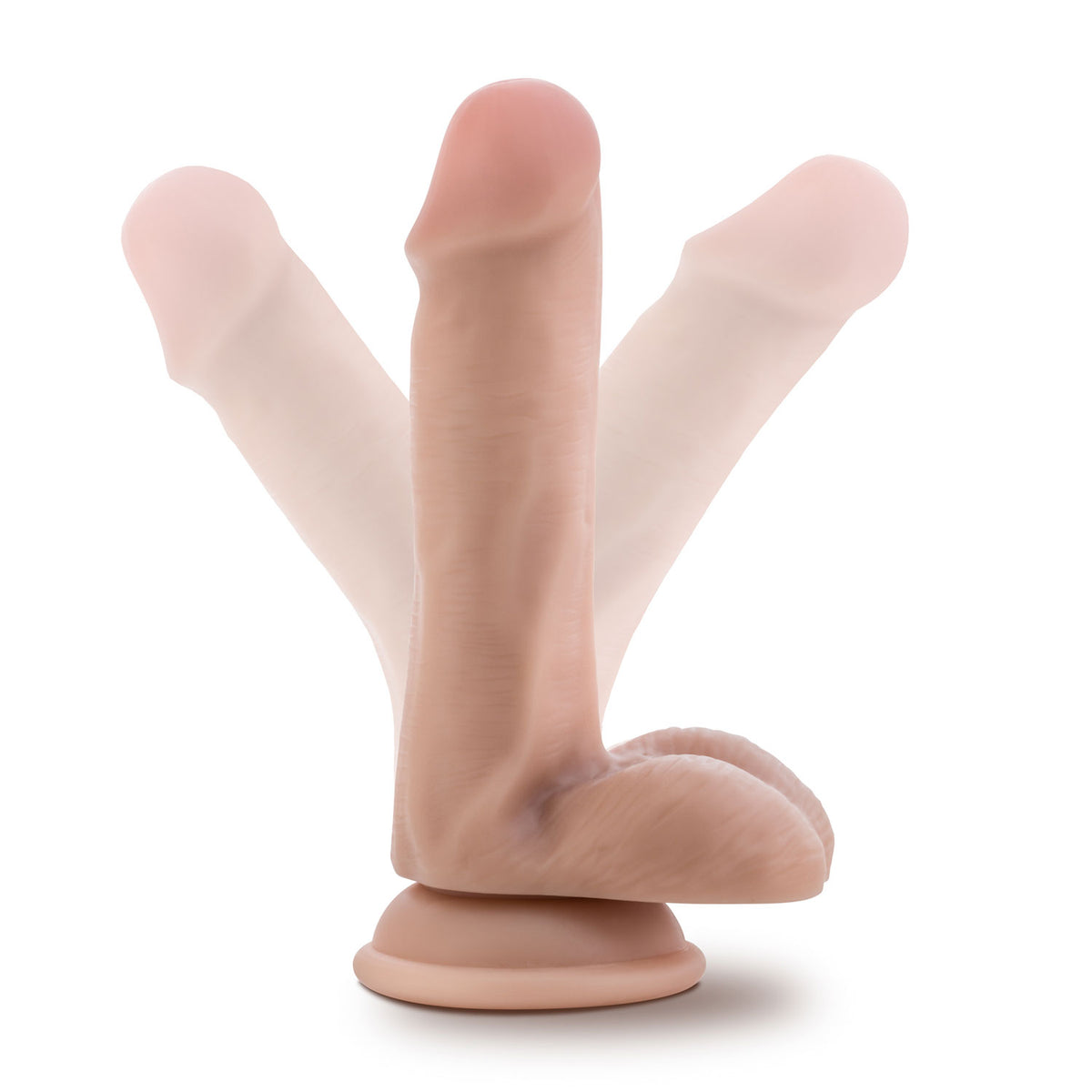 Dr. Skin - Plus Posable Shaft 6.5-inch Dildo With Balls Vanilla