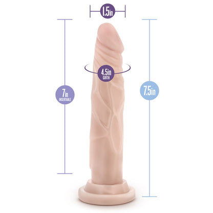 Dr. Skin - Dr. Carter 7-inch Realistic Dong with Suction Cup Silicone Dildo Vanilla